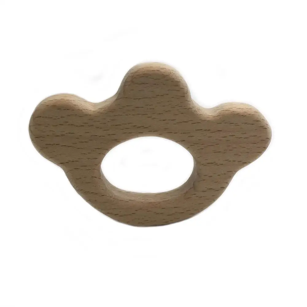 C045 Beech Wood Прорезыватель Мультяшные деревянные животные Детский Прорезыватель игрушка безопасный новорожденный дети Прорезыватель игрушки Жевательная из силикона бусы Товары для малышей - Цвет: C045