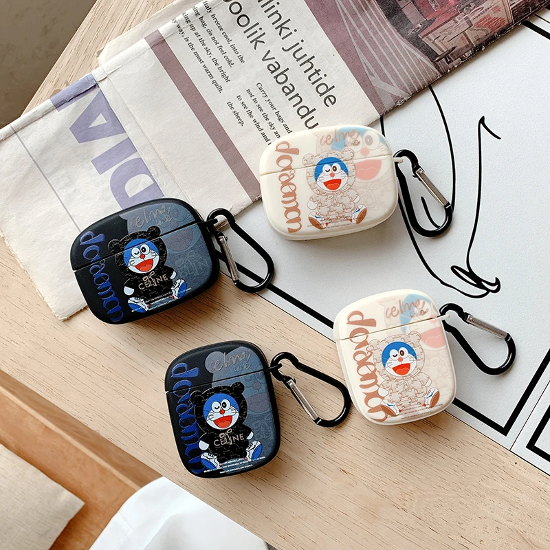 

Чехол для airpods, милый мультяшный Мягкий силиконовый чехол Doraemon с рисунком в багажнике для Apple Airpods1 2 Pro, чехол для гарнитуры