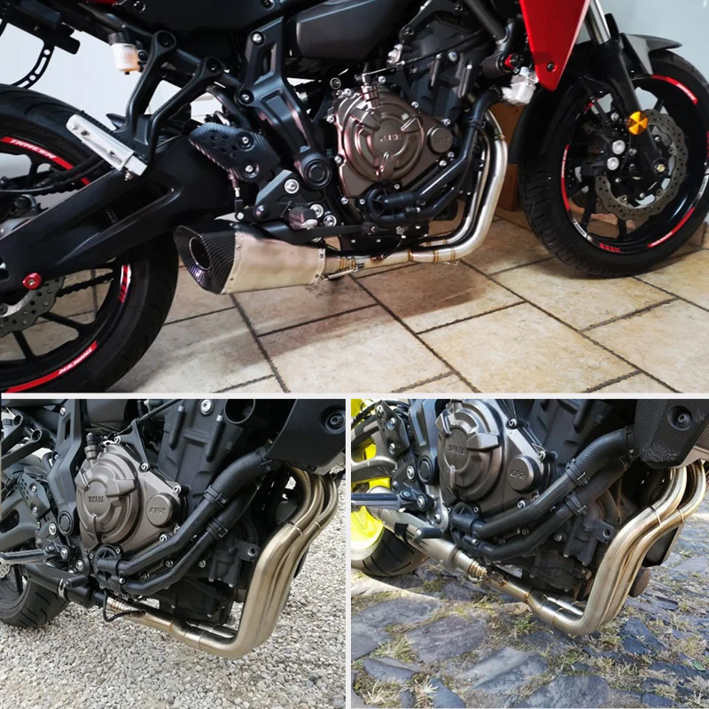 Полная система MT07 FZ07 выхлопная труба мотоцикла rcycle sc escape moto с дБ killer для mt07 mt 07 fz07