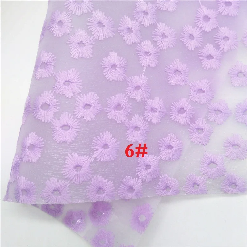 Glitterwishcome 21X29 см A4 Размер Вышивка Цветы на чистой ткани листы для бантов, GM617A - Цвет: 6