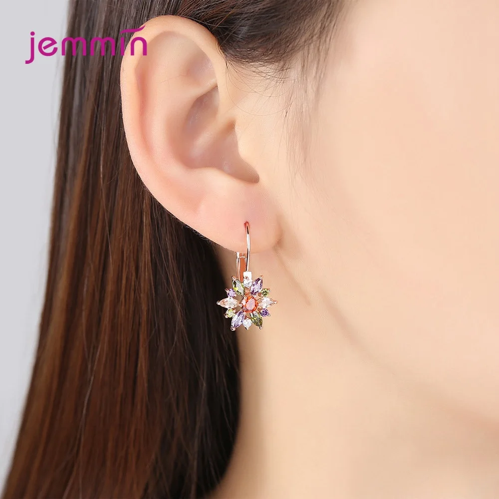 Большая Акция красочные серьги-кольца с кристаллами подлинные серьги из