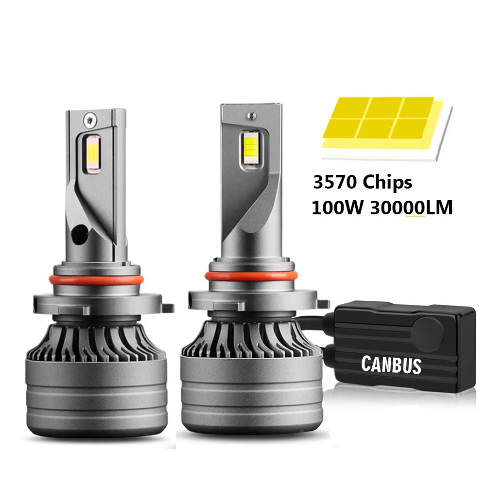 2 шт. H4 светодиодный H7 100 Вт 9005 лм Canbus H1 H8 H9 H11 Светодиодный HB3 9006 HB4|Передние LED-фары