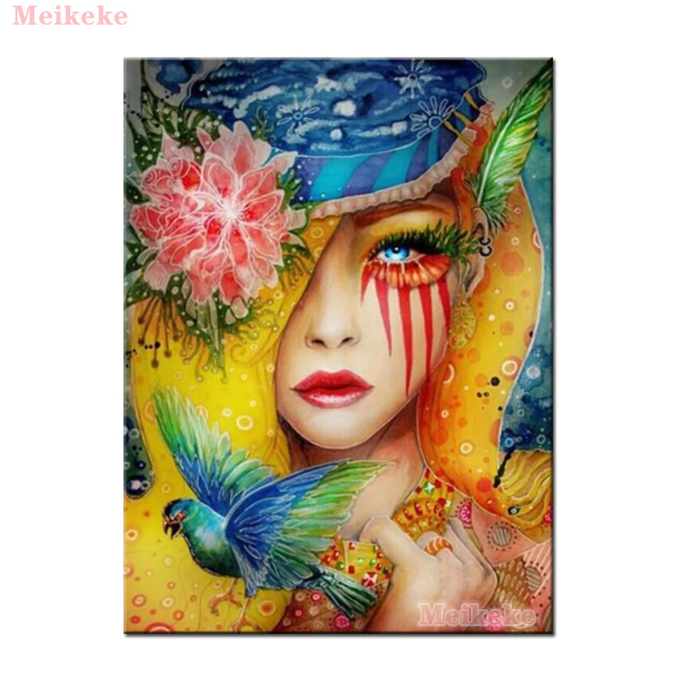 

5D New Product Personality Fashion Beauty Beauty Rhinestone Inlaid Embroidery Ornaments Diamond Painting Home Decoration