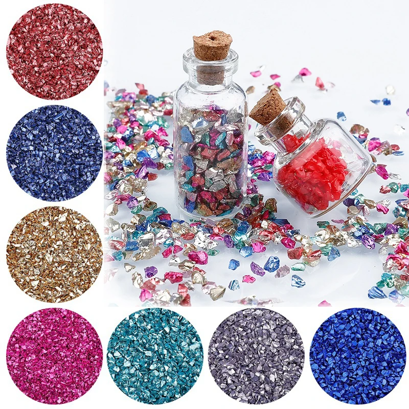 

Новинка 400 шт./лот 2-4 мм Цветные неправильные стеклянные дробленые камни изготовление УФ эпоксидной смолы форма заполнение DIY ювелирные аксессуары
