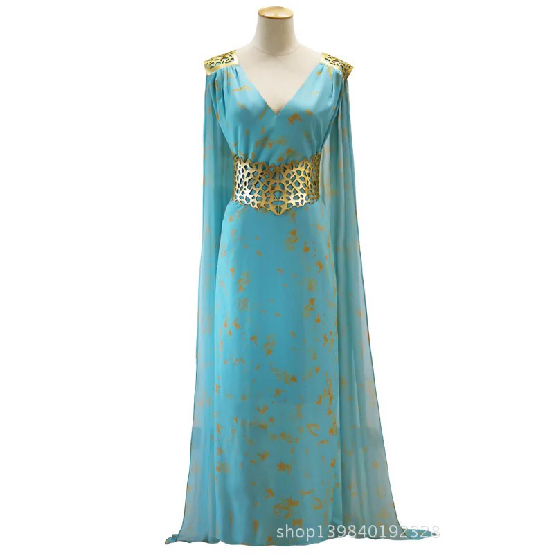 Женский костюм для игр престолов dazenerys маскарадное платье макси без рукавов