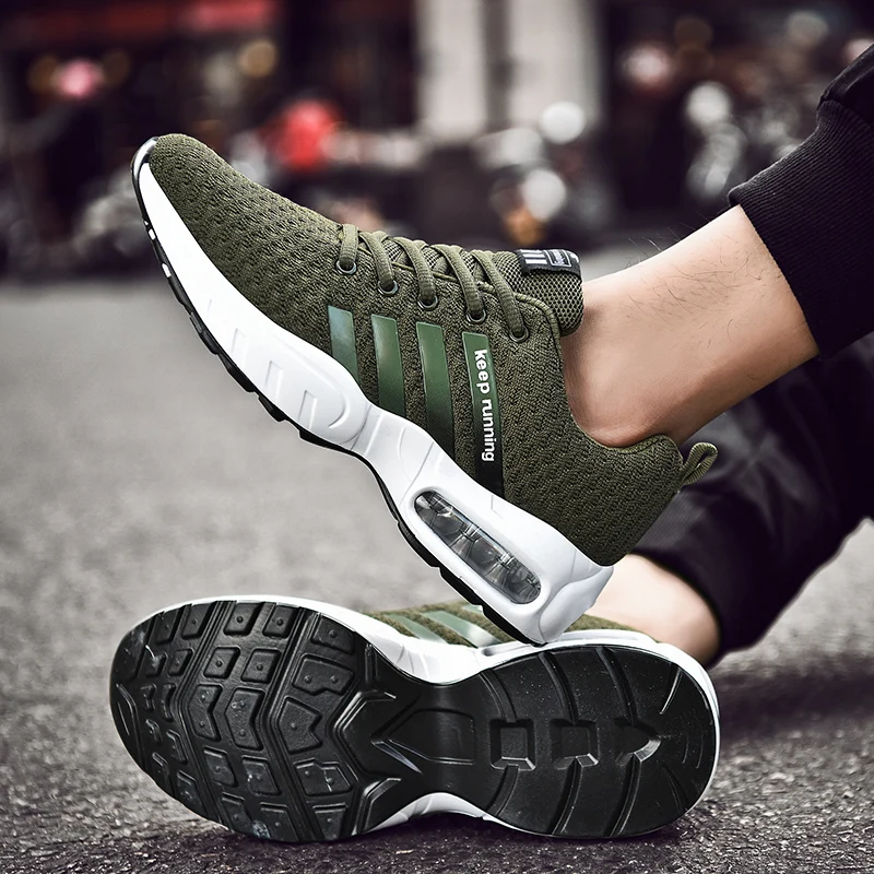 

Running Shoes Men Lightweight Keep Running Air Cushion Sport Shoes Men Marathon Trainers BIg Size Breathable Casual Sneakers Men