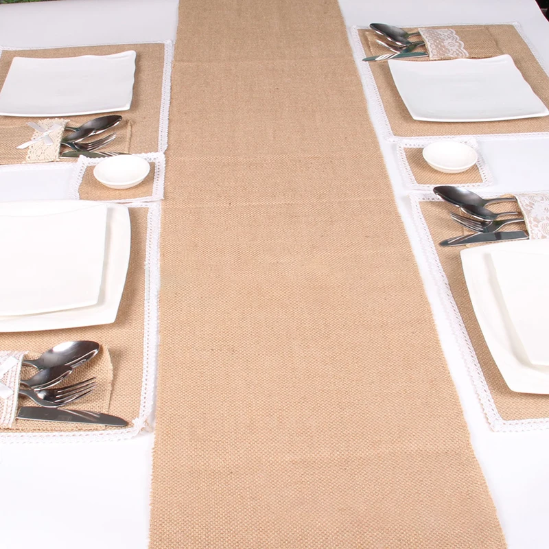 Винтаж праздника вечерние праздничные DIY украшения кружева джутовый льняной из