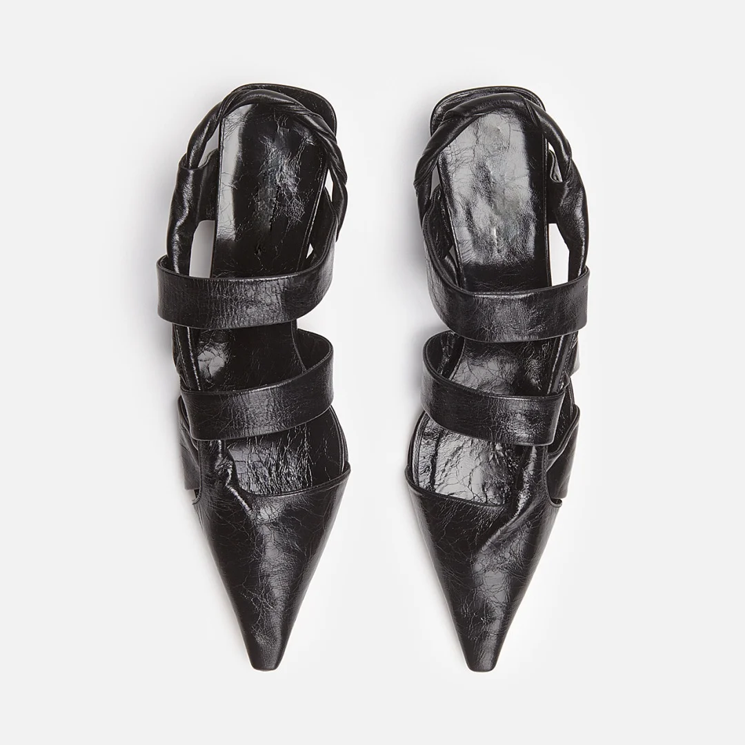 

Baotou Shoes, Stiletto Heels, Retro Hollow Sandals, Strap Balapi Flat Shoes, Women