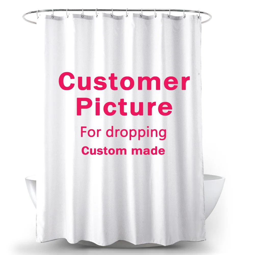 

3D Print Custom Shower Curtain Waterproof Bathroom Photo Polyester Curtains Bath Screen Home Decor With Hooks Anime Gift