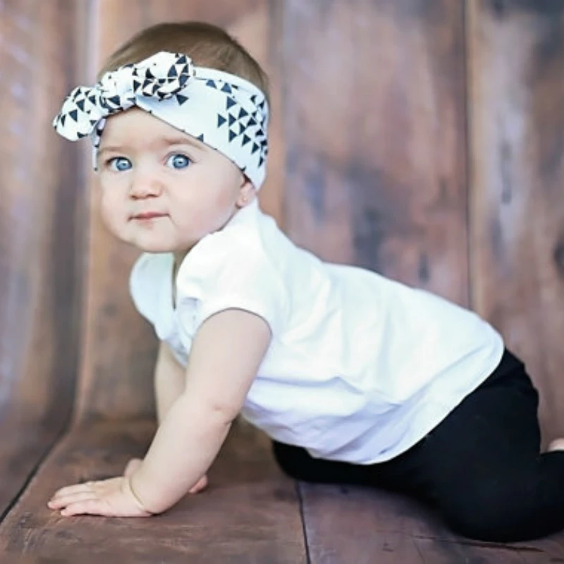 Boho для новорожденных украшение детей повязка на голову малышей эластичная чалма