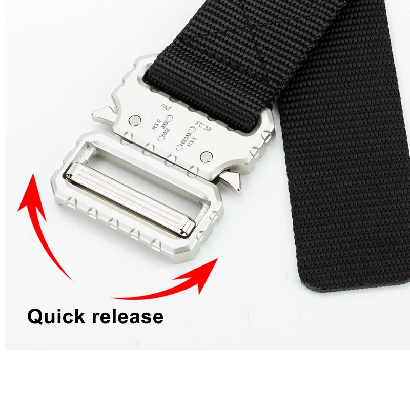 Тактический военный ремень с регулируемой металлической пряжкой из сплава