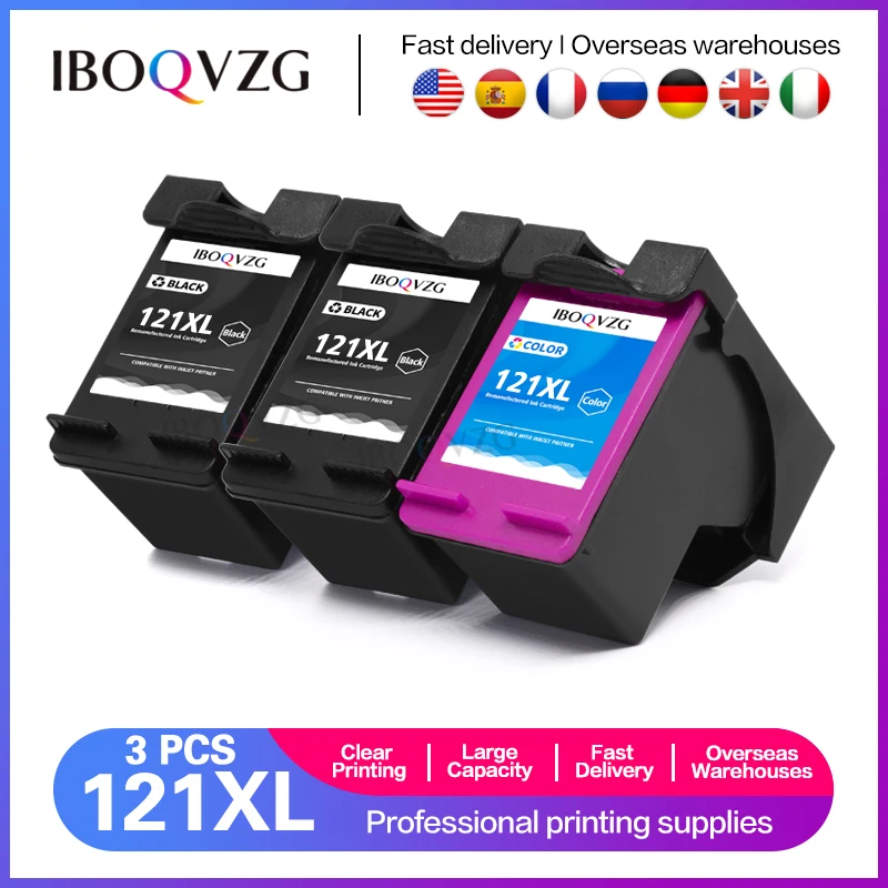 IBOQVZG 3x For 121 121xl ink cartridge compatible for hp121 Deskjet F4283 F2423 F2483 F2493 F4213 F4275 F4583 printer | Компьютеры и