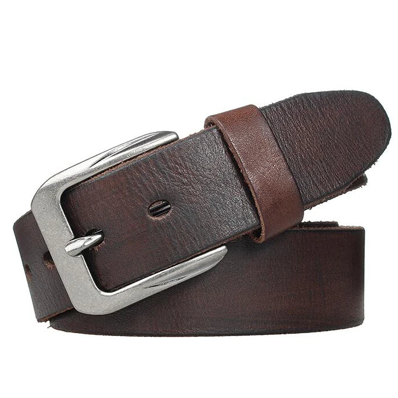 punk designer belt men luxury brand real full grain thick cowhide genuine leather vintage3.8cm wide masculine big size soft belt