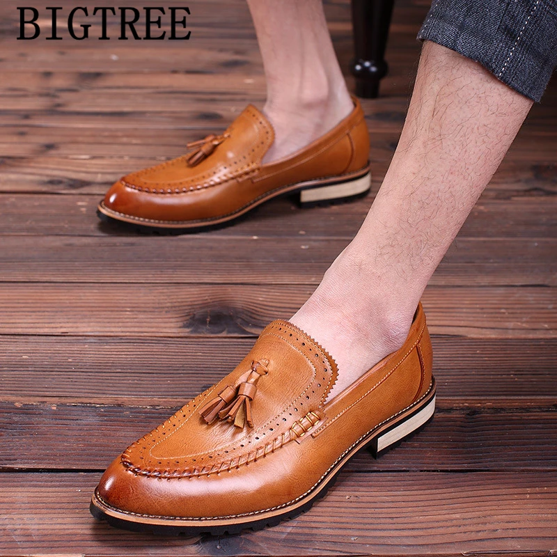 Модные вечерние броги Мужские классические туфли Мужская элегантная обувь Sapato