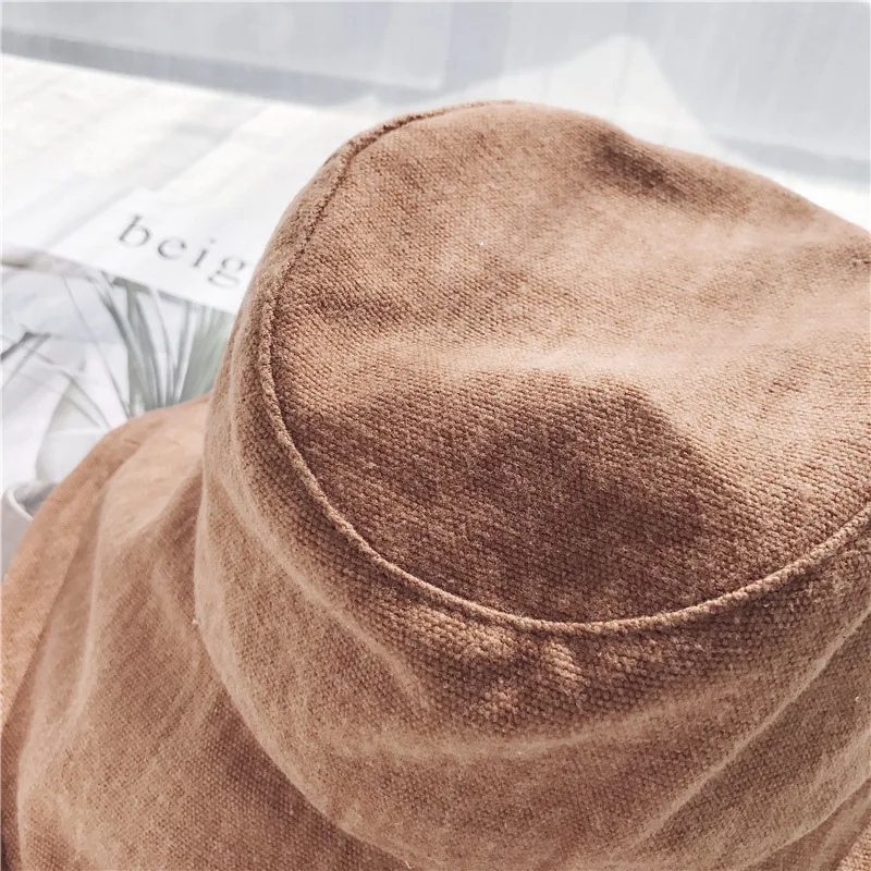 

Bucket Hat Women Outdoor Summer Sun Hats Foldable Wide Brim Bucket Hats Large Sun Hats Black Beige Khaki Coffee 2020 Fashion New