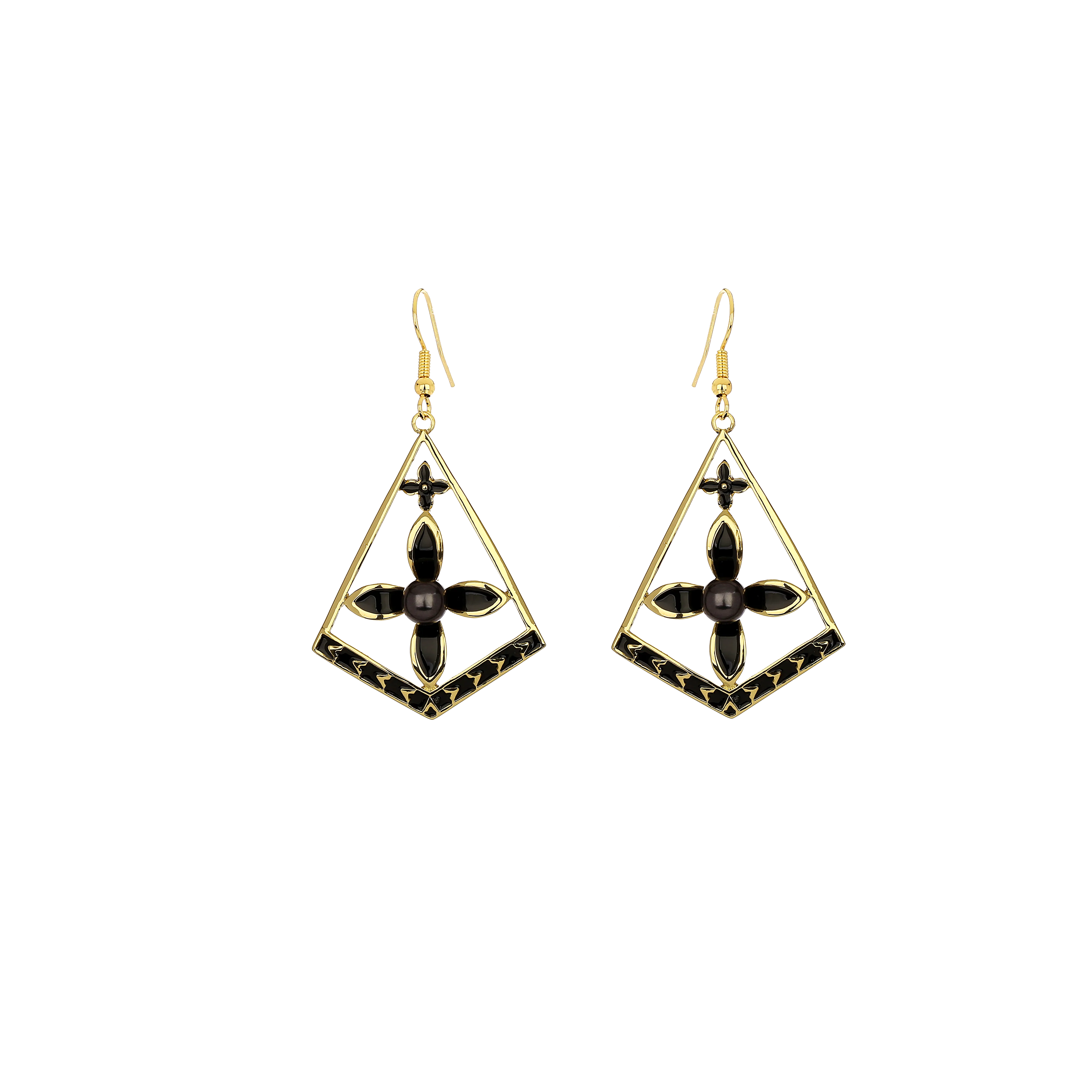 

Cring Coco 2020 Hawaiian Gold and Black Color Hotsale Earrings Geometric Big Dangle Earring Charm Brincos for Ladies New Fashion