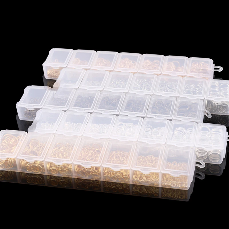 

HEYUYAO 1300 Pcs Alloy Open Jump Rings Mixed 3mm 4mm 5mm 6mm 7mm 8mm 10mm Split Rings For DIY Jewelry Making Findings