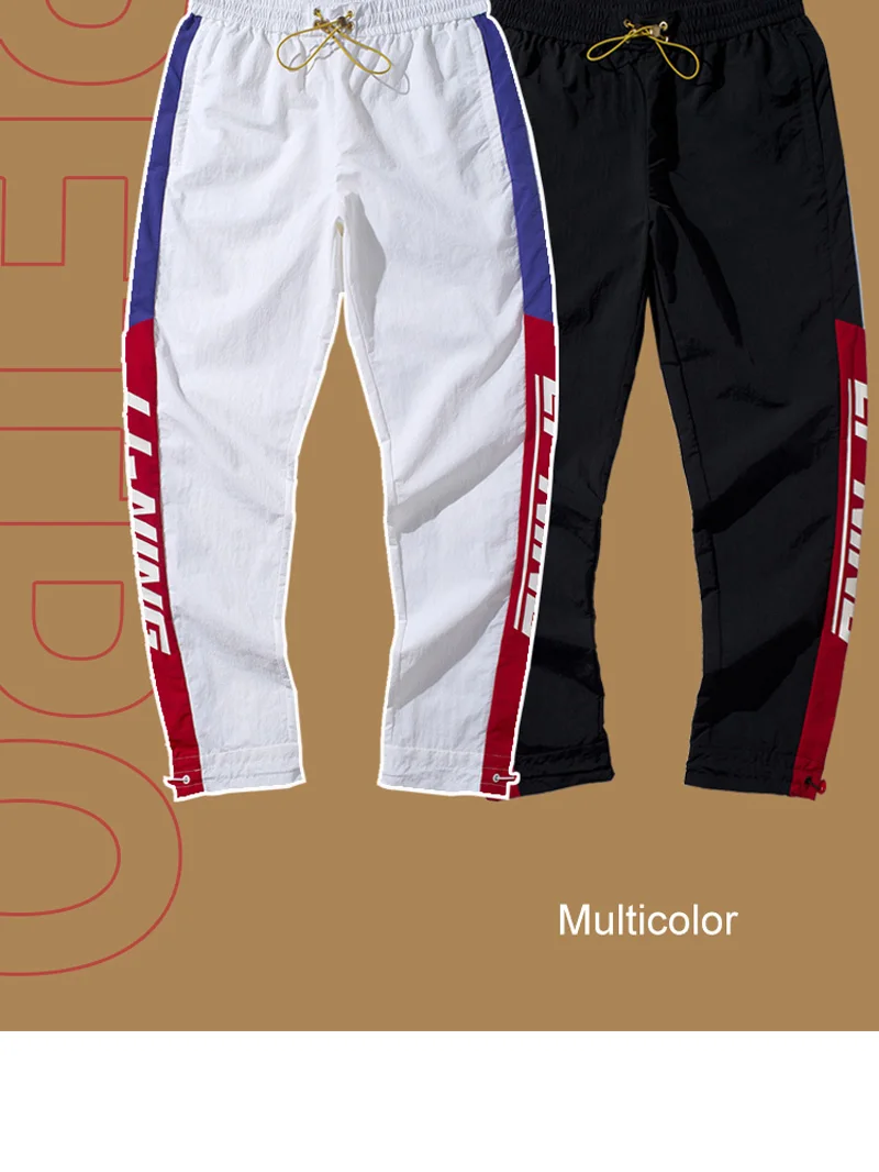 Li-Ning спортивные штаны, мужские трендовые удобные обычные подходят нейлон на водонепроницаемой смарт-Ретро подкладке спортивные брюки AYKP249 MKY524
