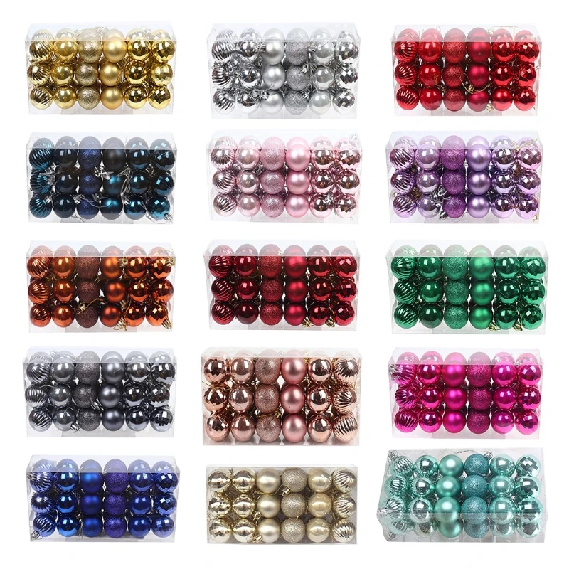 

36pcs Christmas balls Christmas tree decor hanging ornament Christmas decorations for home xmas navidad Christmas 2022 gift ball