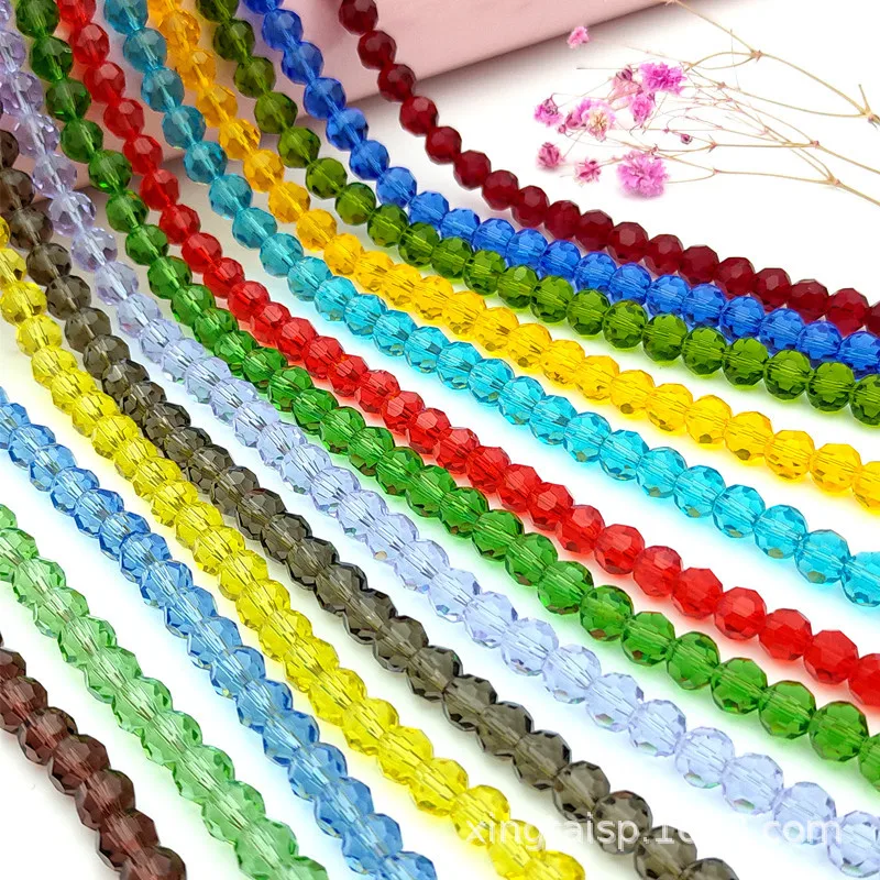 

8mm 1000pcs Green+Red+Black+Clear Crystal Beads + elastic