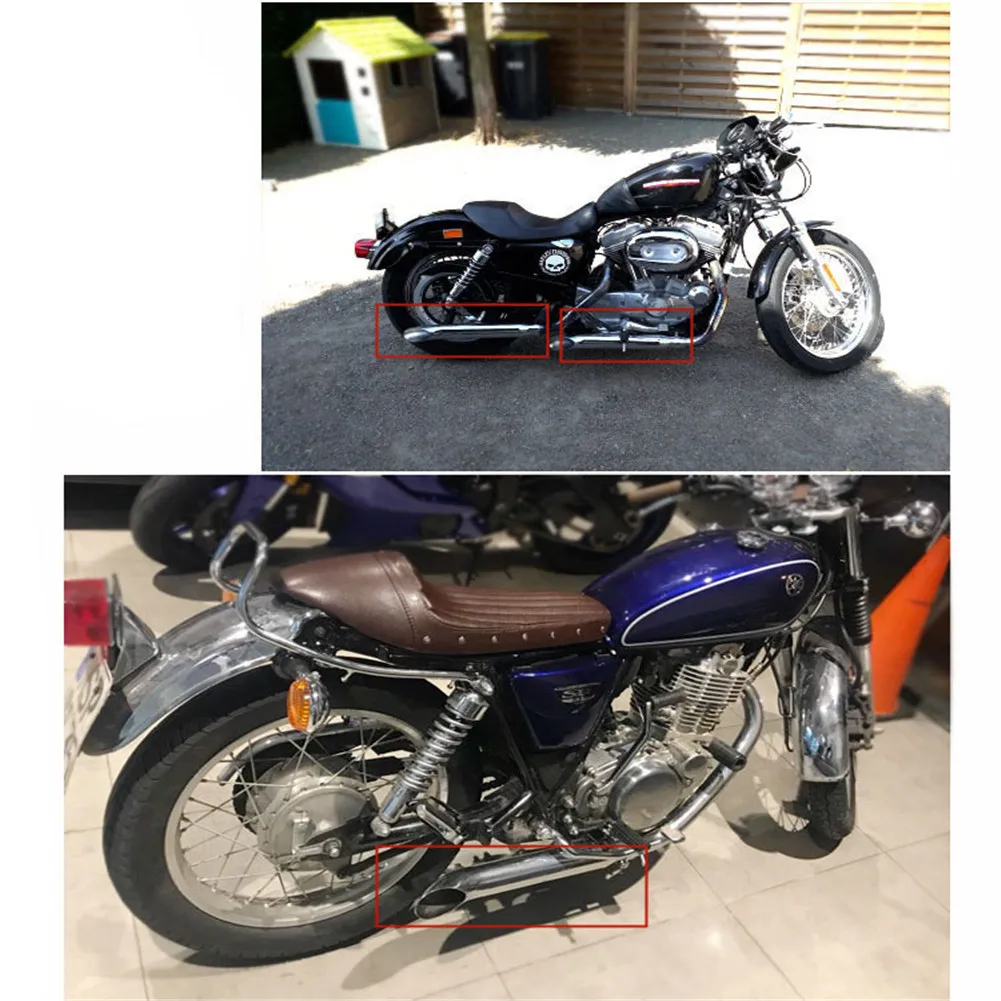 Для Harley кафе, Рейсер, Чоппер Bobber кастом байк 35 мм 39 мм 43 мм хром обратный конус мотоцикл выхлопной трубы глушитель