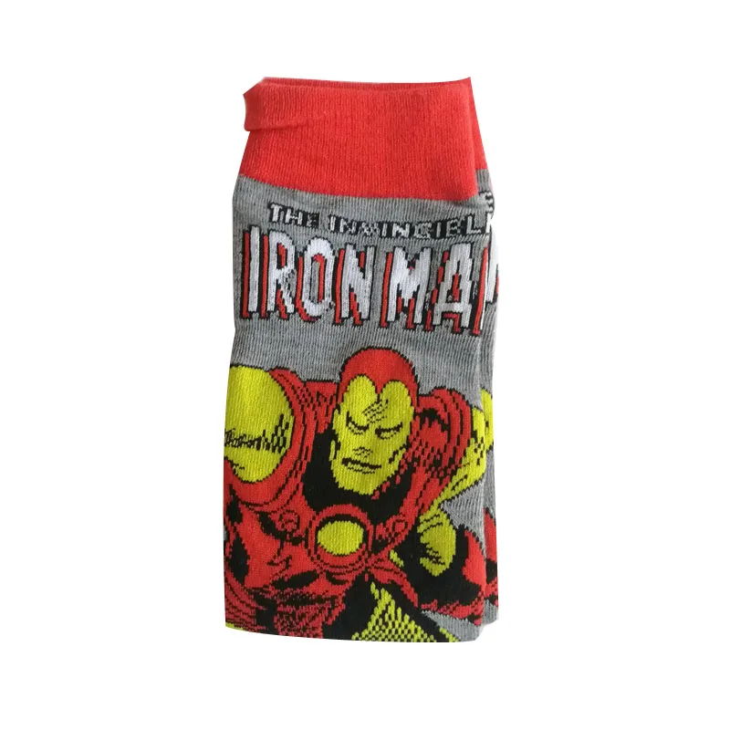 7 1 Pair funny animal unisex socks Casual Cartoon Cat socks Marvel socks Iron Man Captain America men socks Happy Funny women Sock - Цвет: 7