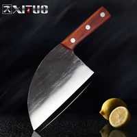 xituo cleaver knife meat high carbon steel handmade forged bone chopping knife outdoor kitchen butcher knifes cooking slicing