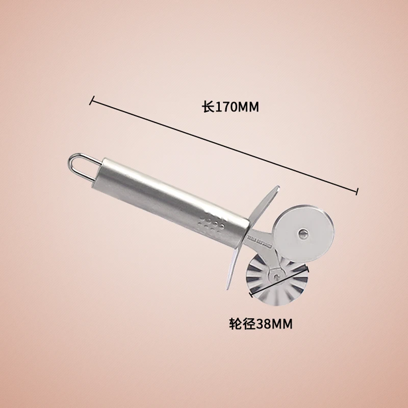 Bakest Double-head Stainless Steel Dough Pie Pizza Roller Cutter Pastry and Pasta Cookie Chopper | Tools