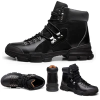 motorcycle boots ankle boots men winter boots men outdoor activity sneakers boots lace up high top fashion shoes men safety boot