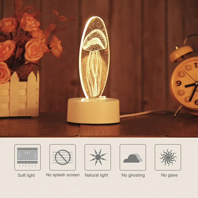 3D светодиодный светильник креативный ночник новинка иллюзия настольная лампа