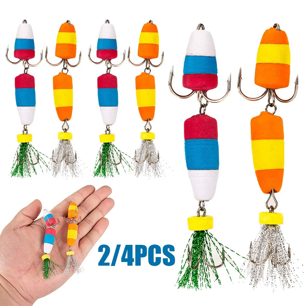 2 / 4 шт. мандула плавающий джиг приманки рыболовные Zanderkiller Судак Щука EVA пены губки