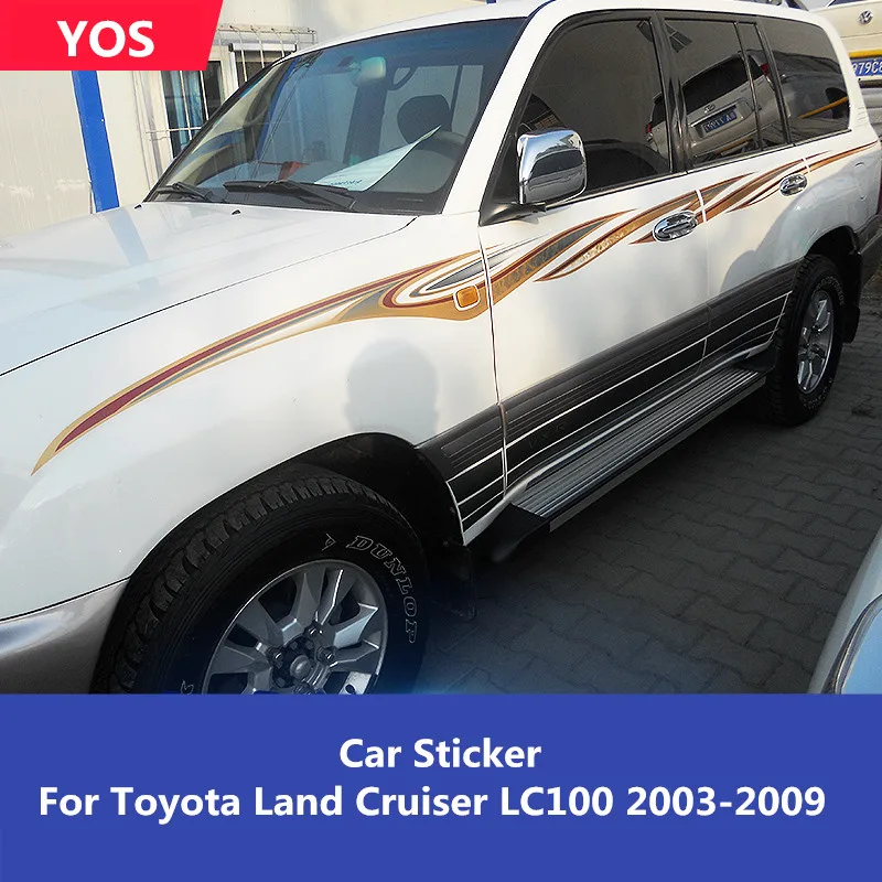 Наклейка на автомобиль для Toyota Land Cruiser LC100 2003 2009 наклейка Корпус внешнего