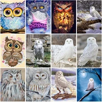 brand new 5d diamond paintinganimal owl art picture cross stitch kit full drill embroidery living room decoration gift