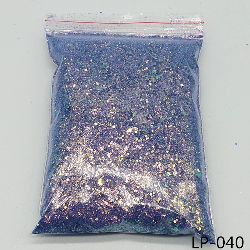 

10g /Bag Holographic Cosmetic Nail Sequins 12 Colors Mix Festival Makeup Chunky Glitter Powder for Nail Hair Eye Face Decoration