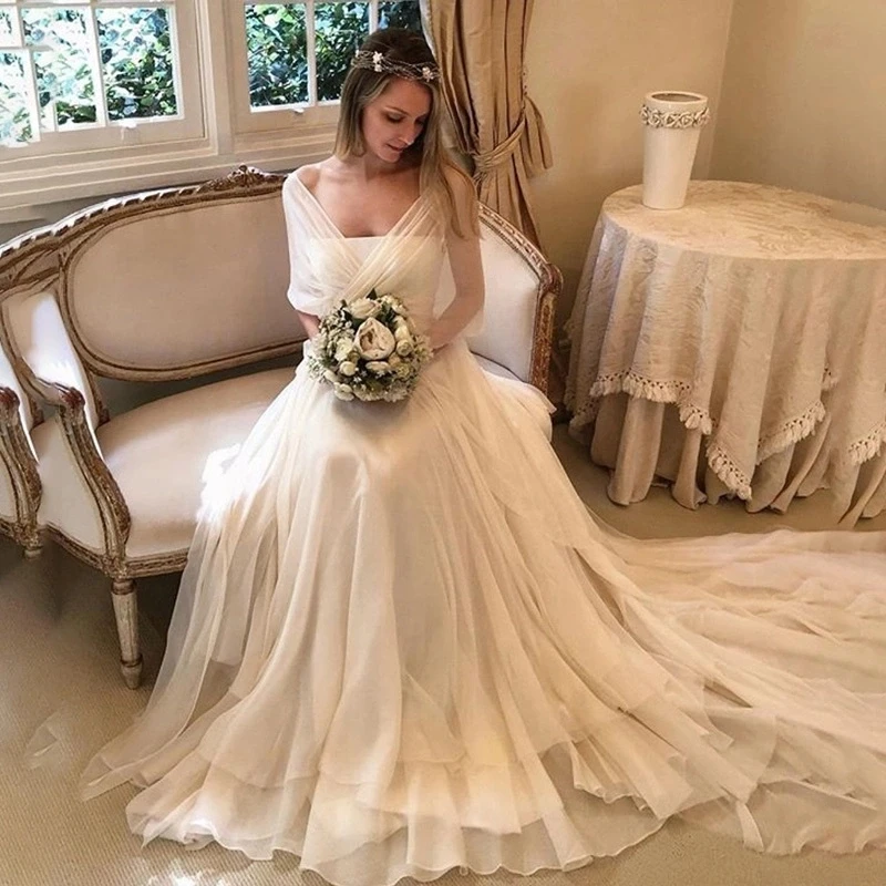 Женское шифоновое платье с рукавами трансформерами Пляжное Платье а силуэтом в