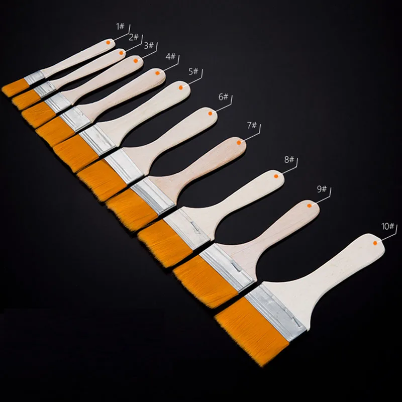 1-12 Pcs Nylon Hair Painting Brush Oil Watercolor Water Powder Propylene Acrylic Differeent Size Paint Brushes School Art Supply