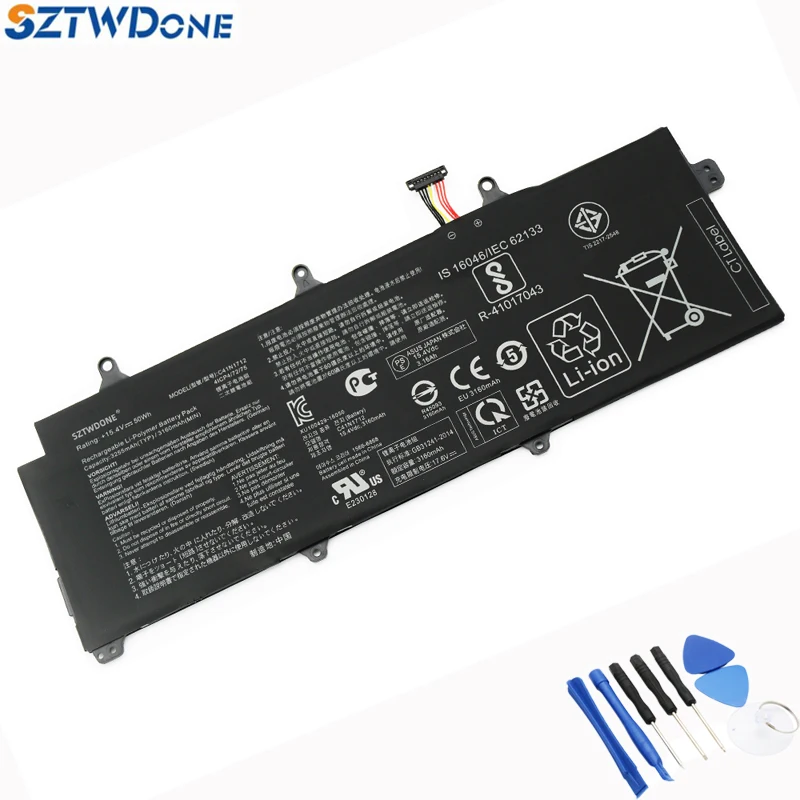 SZTWDONE C41N1712 Аккумулятор для ноутбука ASUS ROG GX501 GX501V GX501VI GX501VS GX501VSK GX501G GX501GS GX501GI GX501GM 15,4 V 50WH