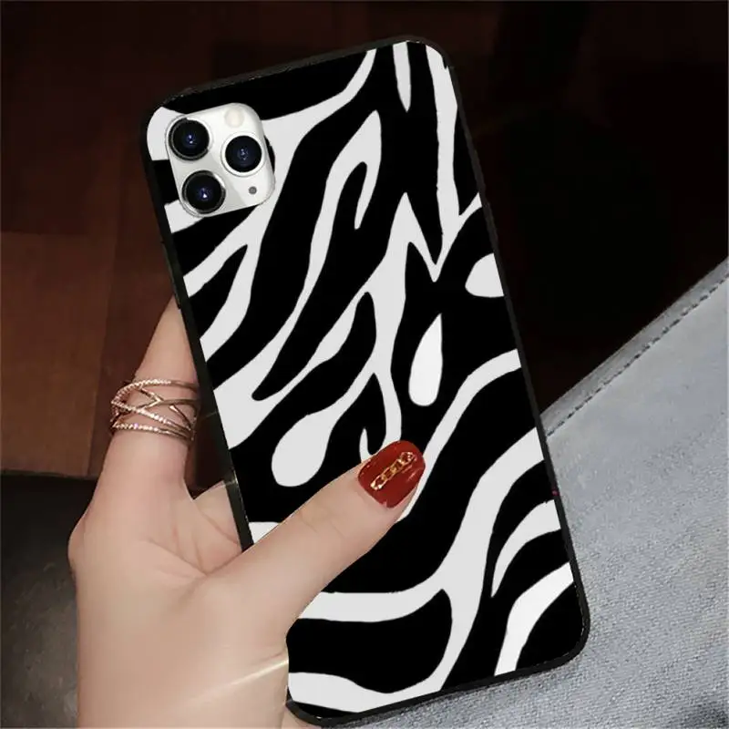 

Zebra print clip art Phone Case for iPhone 11 12 pro XS MAX 8 7 6 6S Plus X 5S SE 2020 XR
