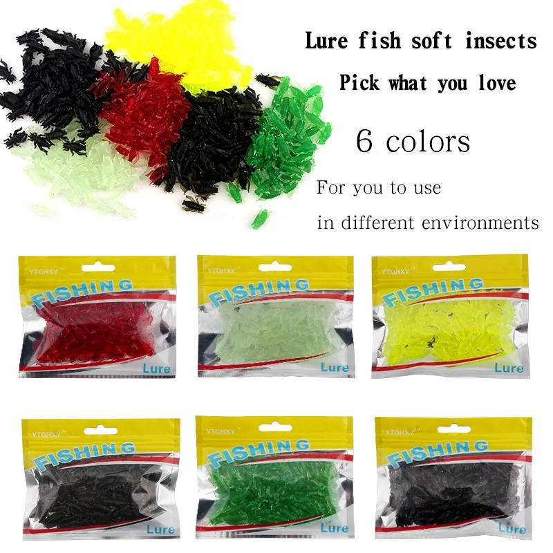 

Six-color Colorful Simulation Cricket Soft Bait 2.1cm0.7g Outdoor Fishing Tackle 50 Pcs/bag
