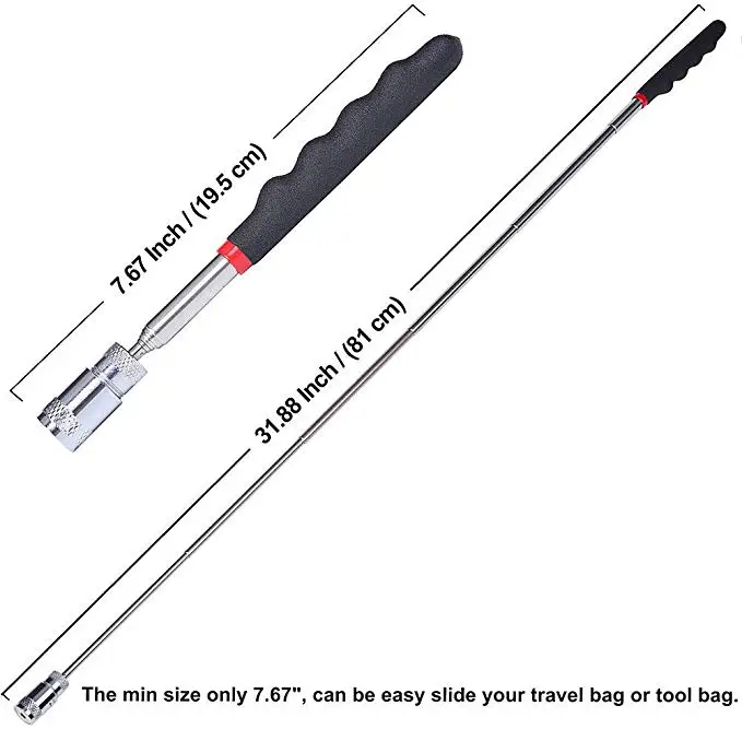 Раздвижной металлический инструмент для захвата деталей телескопическая