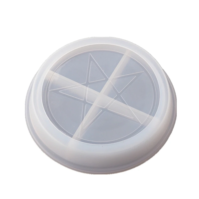 

Pentacle Pentagram- Dish Mold Triple Moon Goddess Plate Resin Mold Craft Tools 85LB