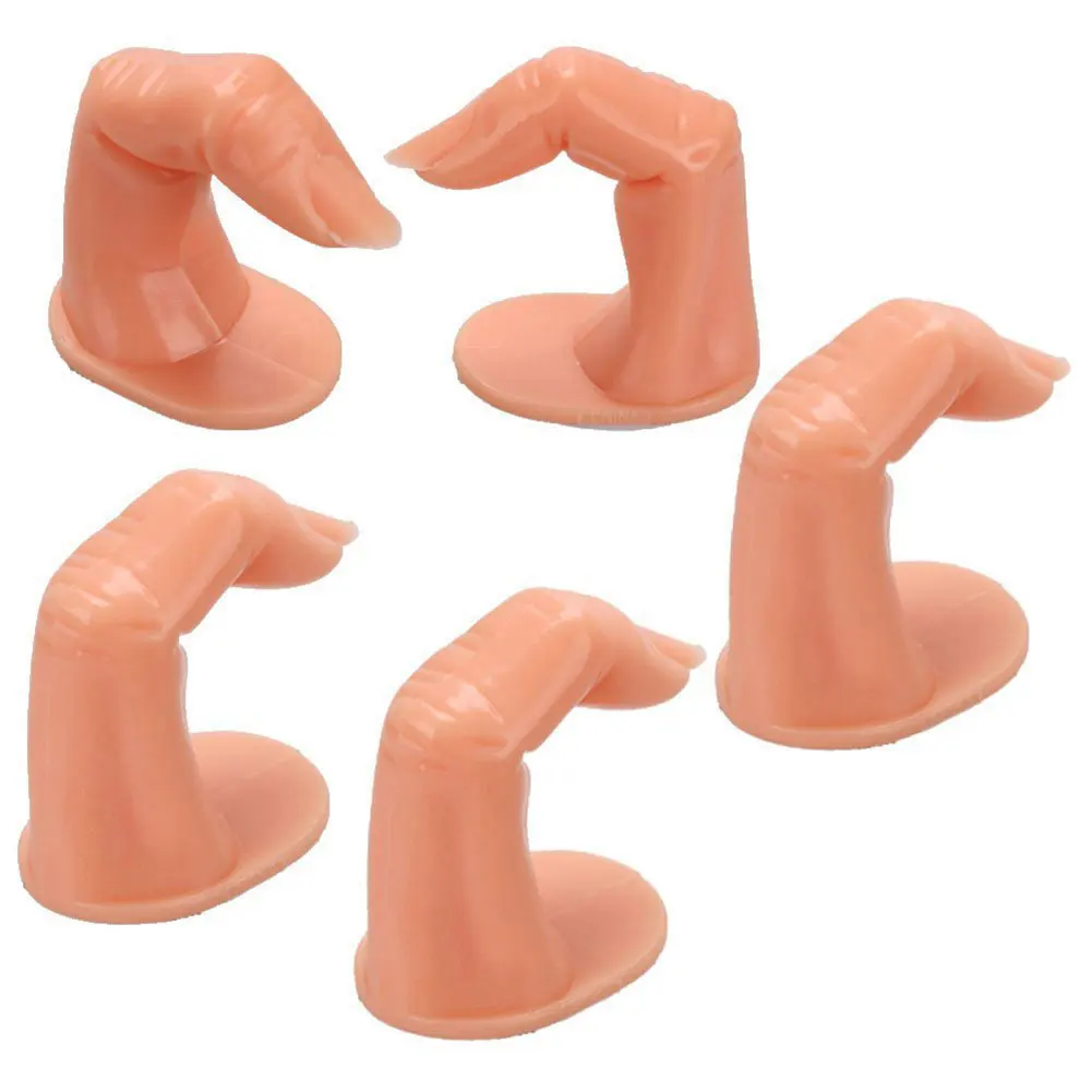 

5PCS Nail Art Practice Fingers Nail Training Practice Finger Manicure Tool Professional Nail Polish Training Mold For Nail Art
