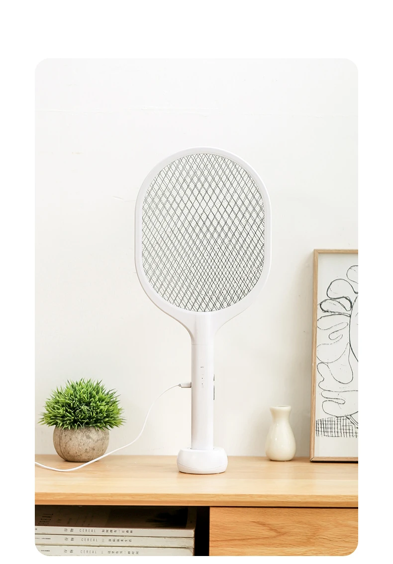 

zq Electric Mosquito Swatter Rechargeable Household Lithium Battery Super Safe and Durable Mosquito Killing Lamp