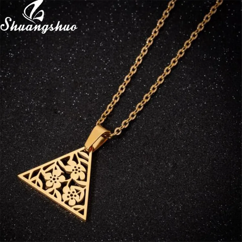 Винтажное ювелирное изделие Shuangshuo ожерелье-чокер оригами треугольные подвески