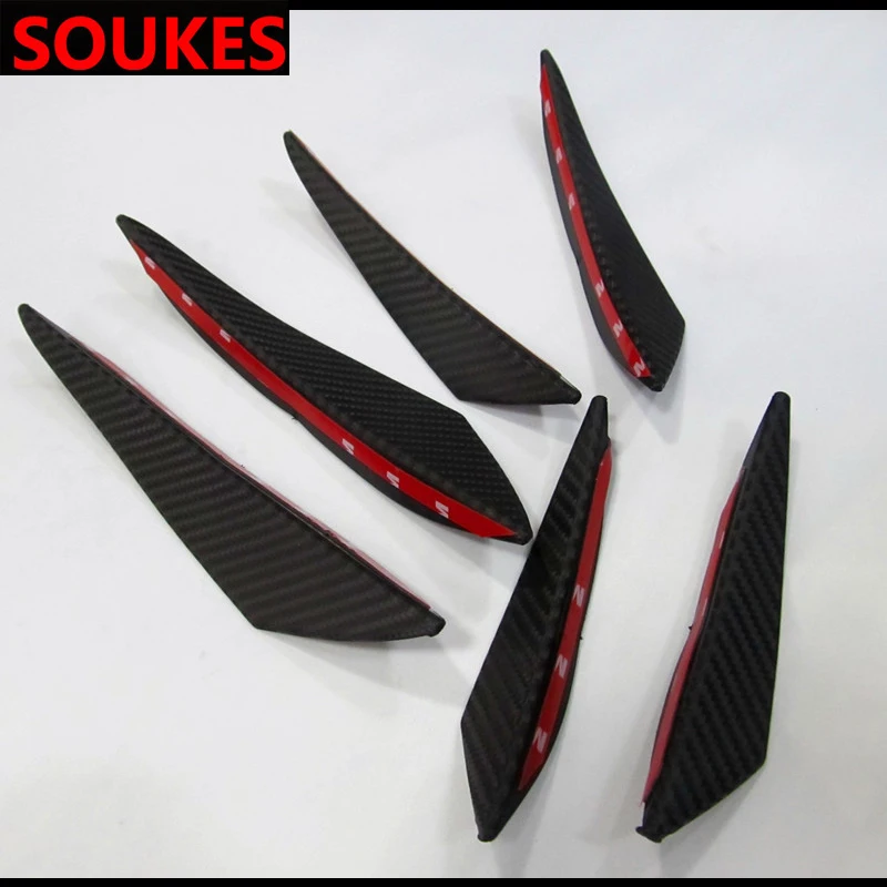 6 шт. резиновый спойлер на передний бампер автомобиля для Infiniti Buick Peugeot 307 206 407 3008 Seat