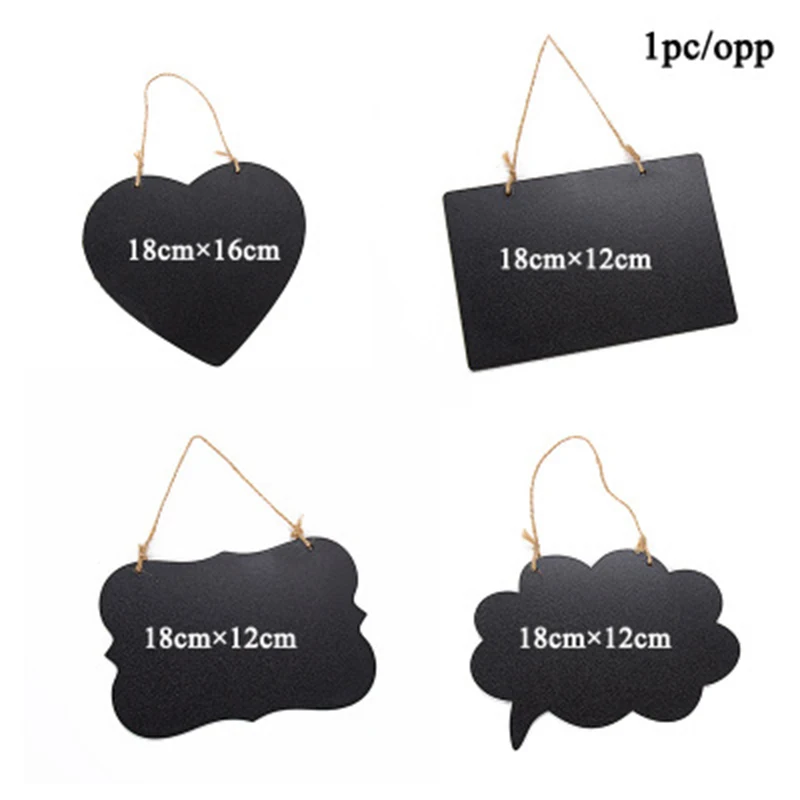 

Slate Sign Double Sided Message Board with Hanging Rope Party Direction Signs Multifunctional AS99