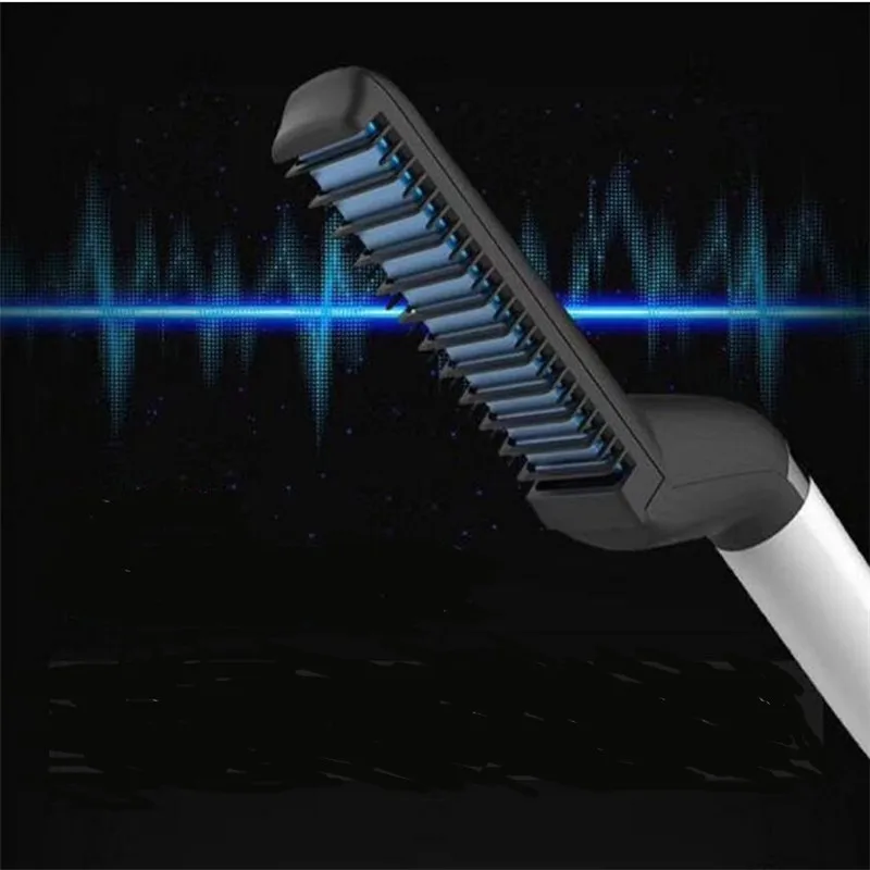 Портативный электрический выпрямитель для волос щетка укладки плоская железная