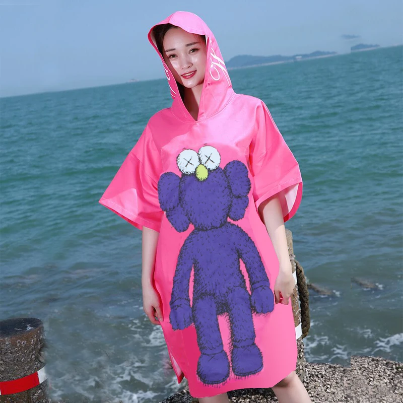 Красивое мультяшное полотенце банное из микрофибры модное уличное пляжное с