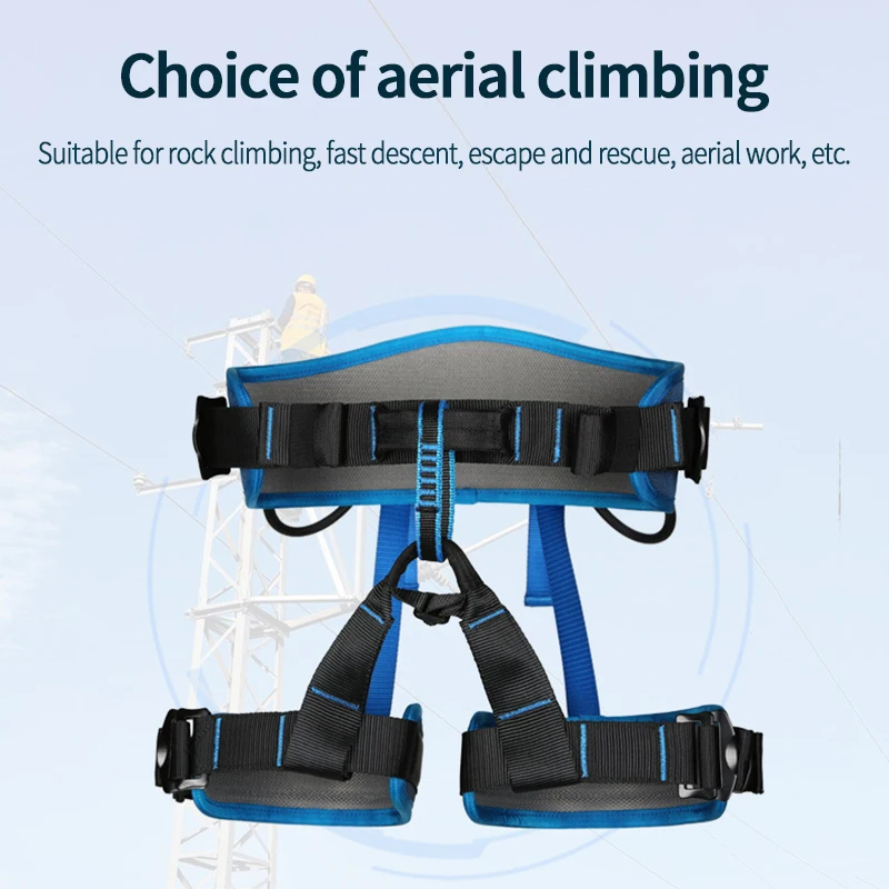 

Outdoor Sports Rock Climbing Harness Waist Support Half Body Safety Belt Support Body Harness Aerial Survival Equipmen