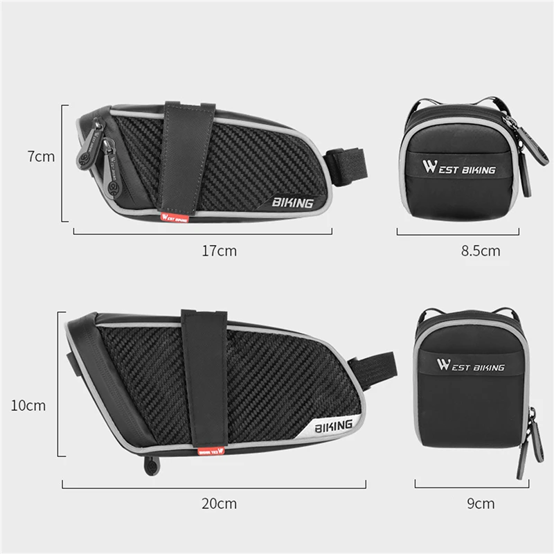 

Waterproof Bike Seat Bag Cycling Accessories MTB Bike Bicycle Saddle Bag Reflective Pannier Rear Bike Seatpost Bags